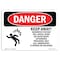 Signmission Safety Sign, OSHA Danger, 7" Height, 10" Width, Keep Away! Hazardous, Landscape OS-DS-D-710-L-1924 - alternate 1